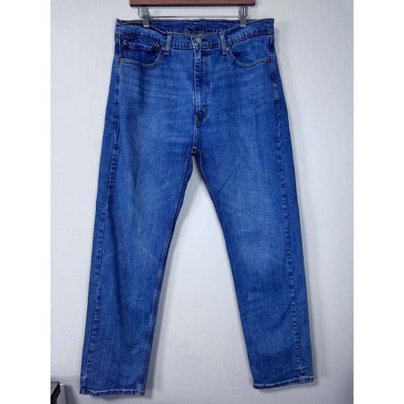Levi Strauss 505 Mens Jeans 36 x 33 Medium Wash Straight Leg Denim Pants‎ - Picture 8 of 9